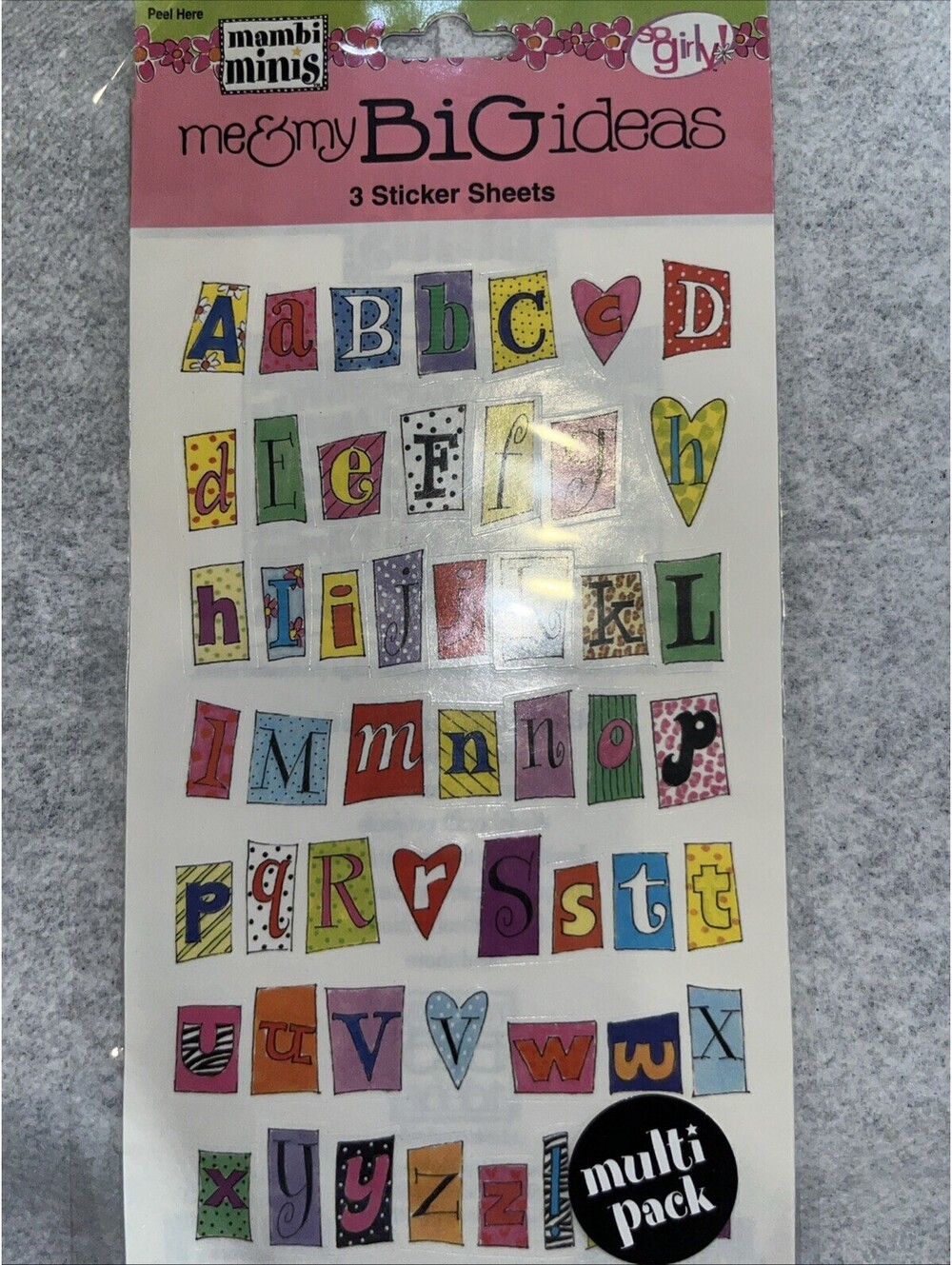 Mambo Minis Me & My Big Ideas 3 Sticker Sheets